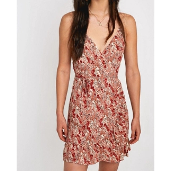 Free People Pink Floral Wrap Mini Dress - Picture 5 of 5